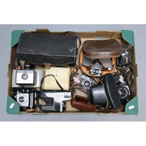 681 - Selection of Cameras and Cine Cameras including Praktica, Polaroid Super 8 and More