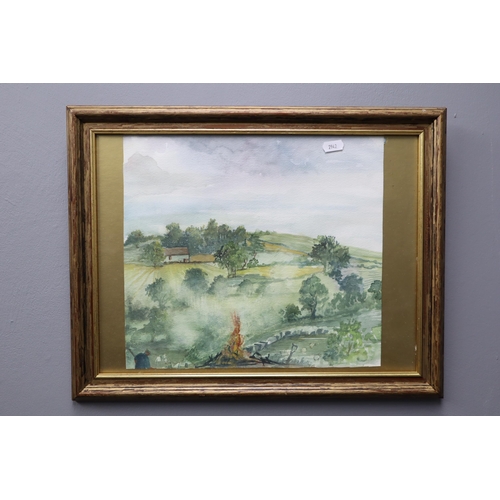 660 - Two Framed and Glazed Watercolours Depicting Rural Landscapes, One Signed Jean Pothecary. Both Appro... 