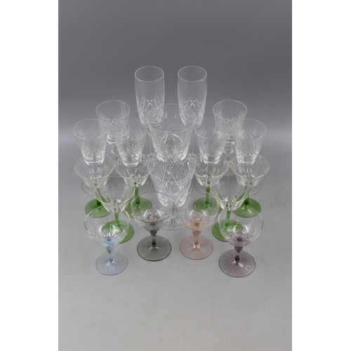 696 - A Selection of Assorted Glass and Crystal Wine Glasses. Includes Edinburgh Crystal, Webb & Corbe... 