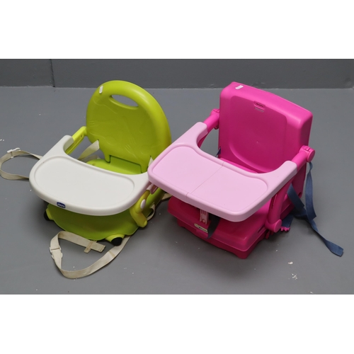 702 - Two Toddler Food Chairs (One Boy's and One Girls), KidsKit and Chicco.