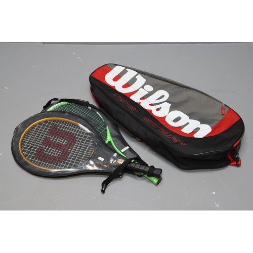 652 - Wilson Tennis Racket Bag to include Two Rackets