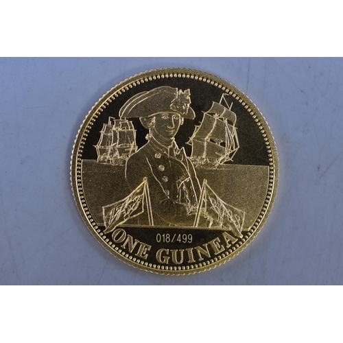 8 - Tristan Da Cunha 22 Carat Gold Limited Edition (18 of 499) Proof Milled Edged Guinea Complete with C... 