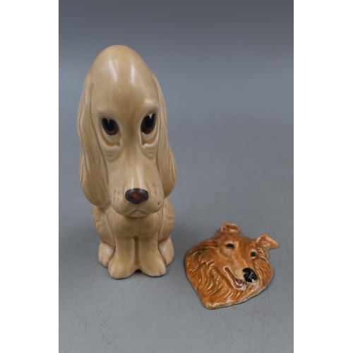 192 - Two Sylvac Dogs, Includes Sad Eyed Dog (Approx 5.5