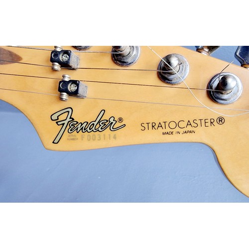 246 - 1980's Fender Stratocaster Guitar (Serial Number F003114) Made in 1986/1987 in FujiGen JapanAnd Fend... 