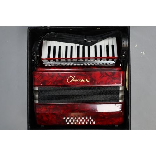 502 - Chanson 30 Key Accordian Complete with Case