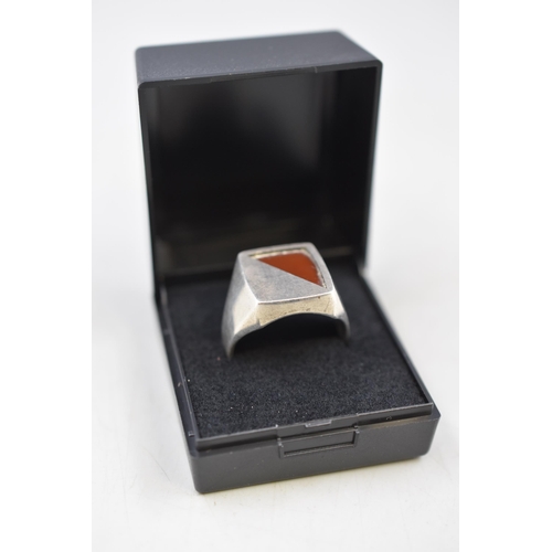 11 - Silver 925 Signet Ring (Size X) Complete with Presentation Box