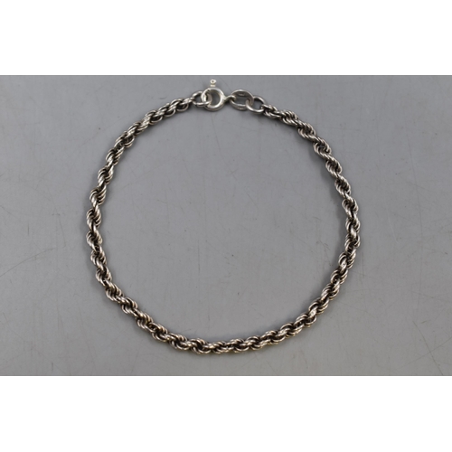 24 - Silver 925 Chain Link Bracelet Complete with Presentation Box