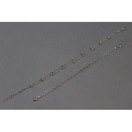 43 - Two 925. Silver 2 Strand Bracelets