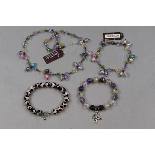 63 - A Selection of Designer Jewellery. Includes Agate Beaded Bracelet, OneButton Necklace and Bracelet S... 