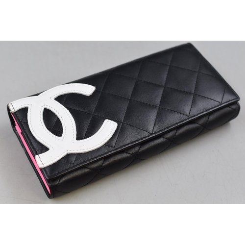 90 - Chanel Ladies Leather Wallet complete with Pouch Booklet, authenticity and Box