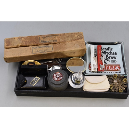 100 - A Mixed Selection of Collectable Items. Includes Millefiore Paperweight, Hydrometers, Miniature Domi... 