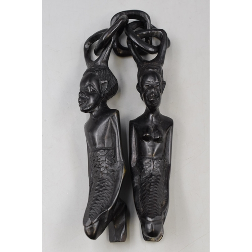 114 - Two African Hand Carved Figures (12