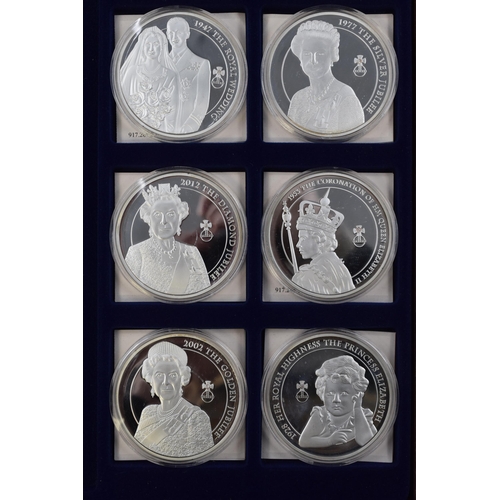 135 - Selection of Commemorative Coins to include 1947 Royal Wedding, The Silver Jubilee, The Diamond Jubi... 