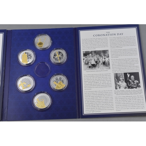 156 - Sapphire Jubilee (1953 - 2018) Coin Collectors Pack includes Six Solid Silver and Gold Plated Coins ... 