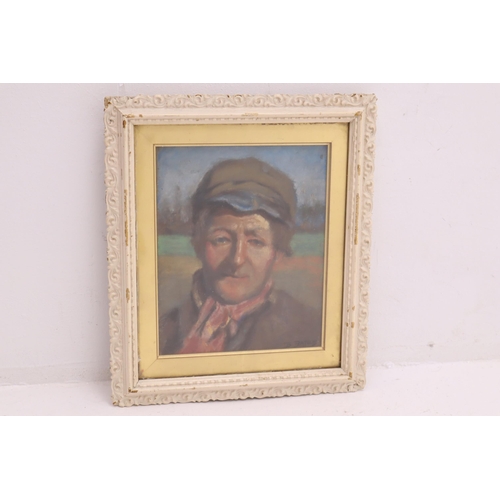 289 - Bates 19th Century Pastel Pastel Painting Portrait of Man Signed to Bottom Right Corner