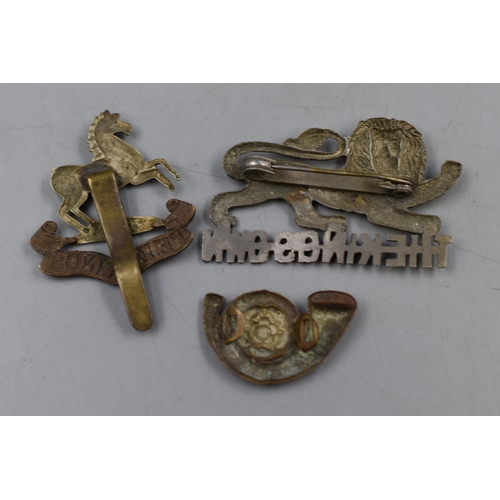 178 - Three Kings Own Regiment Military Cap Badges