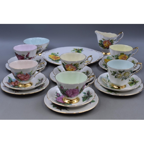 301 - 21 Piece Paragon Six World Famous Roses Tea Set