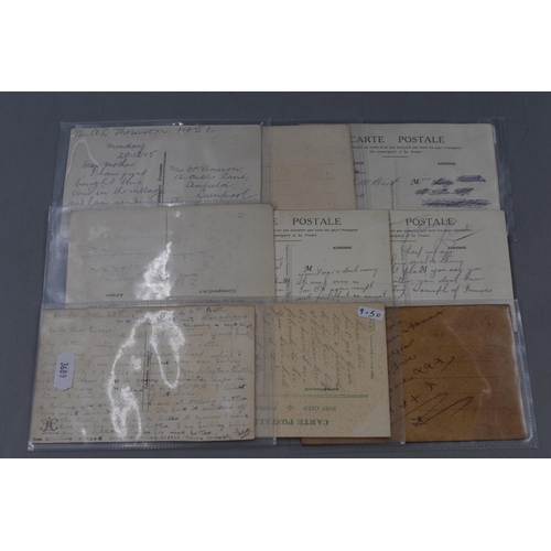 209 - Selection of 9 WWI Silk Postcards