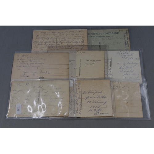 211 - Selection of 8 WWI Silk Postcards