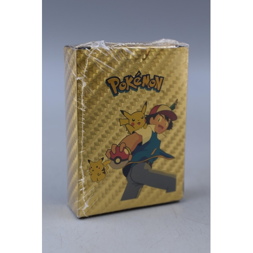 352 - Brand New Sealed Pack Of Gold Foil Pokemon Cards