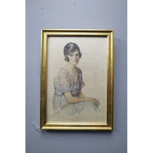 374 - Original 1920s Oil on Board Signed by Artist in Gilt Framed Mount (15