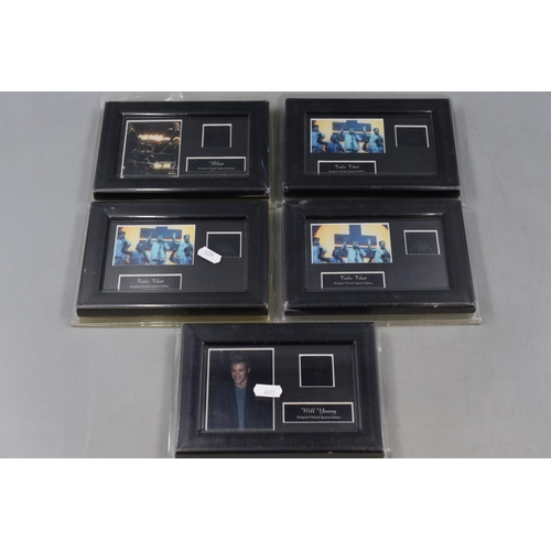 475 - A Selection of Five Framed and Glazed Music Themed Film Cells. Includes Will Young, Take That and Bl... 