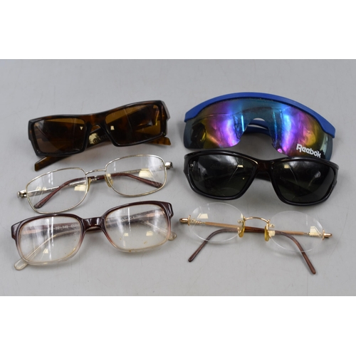 395 - A Selection of Vintage Glasses and Sunglasses. Includes Reebok, Freedom and More.