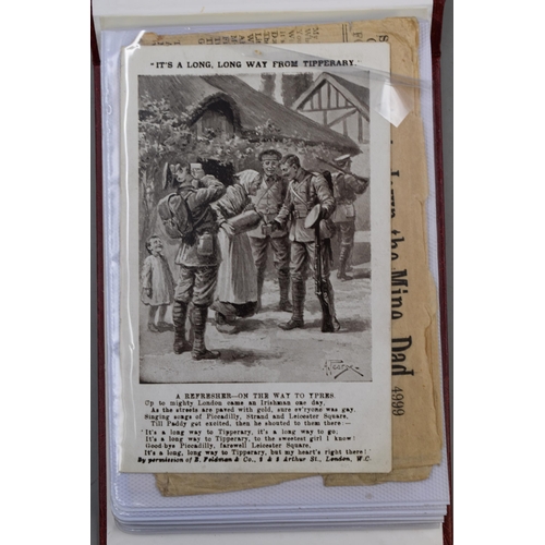 399 - Selection of 22 WWI Postcards Complete with Album