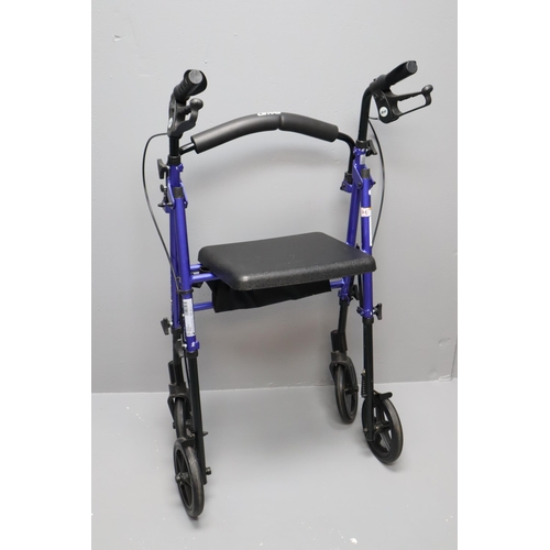 488 - DeVilbiss Drive Height Adjustable Rollator with Manual