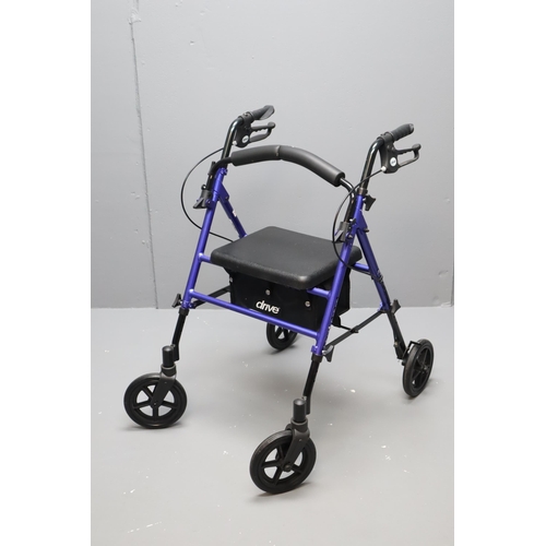 488 - DeVilbiss Drive Height Adjustable Rollator with Manual