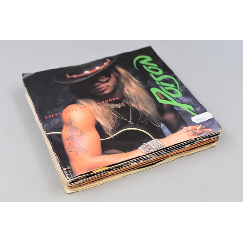 417 - Selection of 70’s and 80’s Rock Vinyl Singles including Ozzy Osbourne, Anthrax, Poison a... 