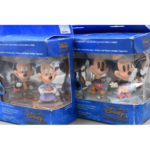 440 - Two Boxed Sets of Disney Treasures Collectable Cards with Figures and a Set of Disney Espresso Cups ... 