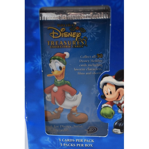 440 - Two Boxed Sets of Disney Treasures Collectable Cards with Figures and a Set of Disney Espresso Cups ... 