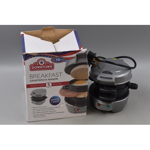 631 - Downtown Breakfast Sandwich Maker (Powers On When Tested)