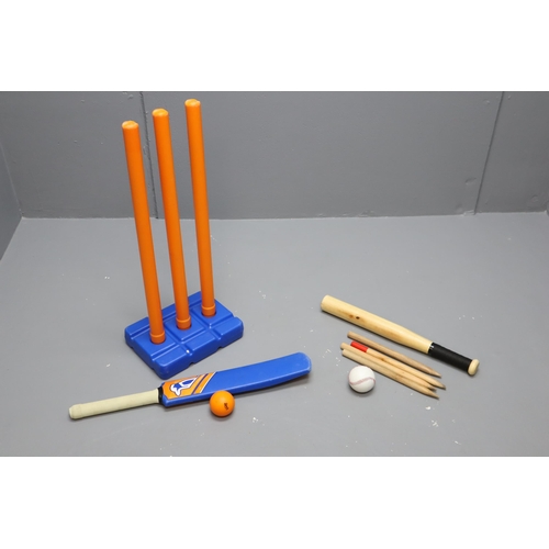 644 - Kookaburra Cricket Set and Jaques London Rounders Set