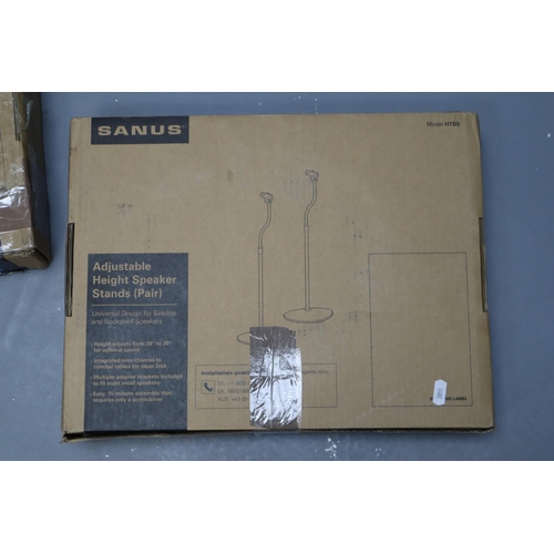 656 - Two Pairs of Height Adjustable Speaker Stands in Original Boxes (unchecked)