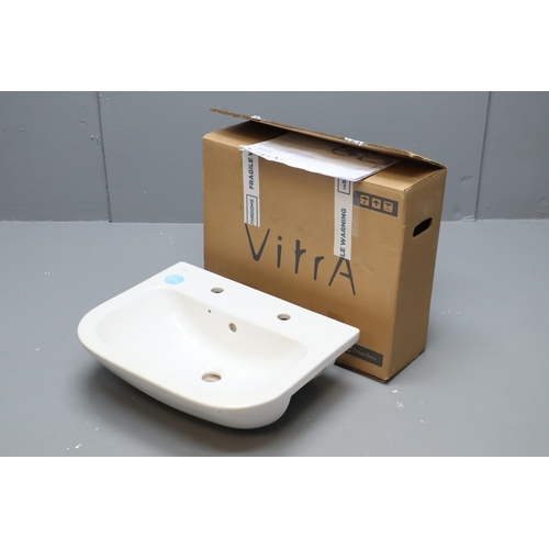 557 - New Vitra (5524) Semirecessed Basin with Fixings and Box