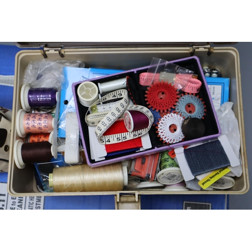 663 - Large Selection of Sewing and Knitting Stuff Included Wool, Cotton, Needles , Fabric etc