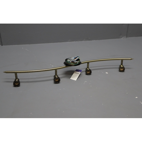 585 - Brand New Boxed Searchlight Halogen Spot Light Bar Ceiling Light in Brushed Brass Finish complete wi... 