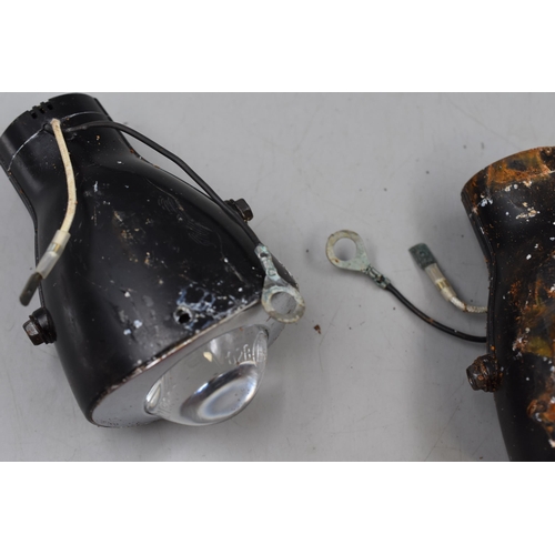 581 - Set of Vintage Halogen DLM8000 Vehicle Spotlights with Fitting Brackets