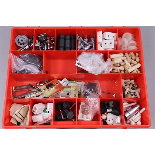 595 - Three Plastic Sectional Storage Cases complete with Fixtures and Fittings Contents