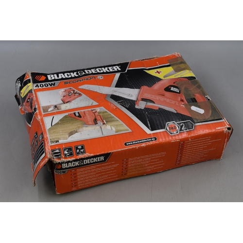 596 - Black & Decker 400w Scorpion Saw (Powers On When Tested)