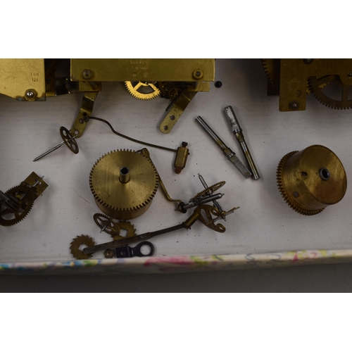 294 - Collection of Clock Movements and Parts including Smiths and Haller (Spares or Repairs)