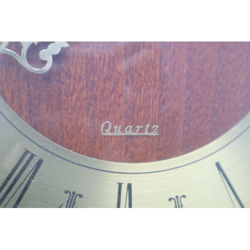 296 - Retro Wood Cased Wall Clock (Working)