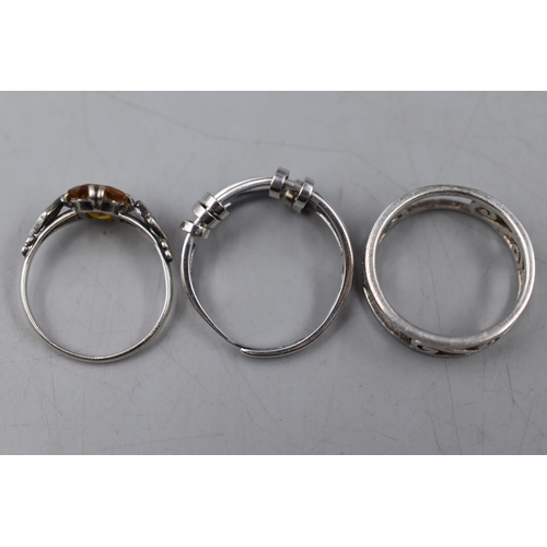 55 - Three Silver 925 Rings