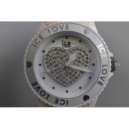 69 - Ice Love Watch with Rubberised Strap (Working)