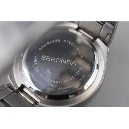 71 - Sekonda Quartz 50mtr Date Gents Watch (Working)