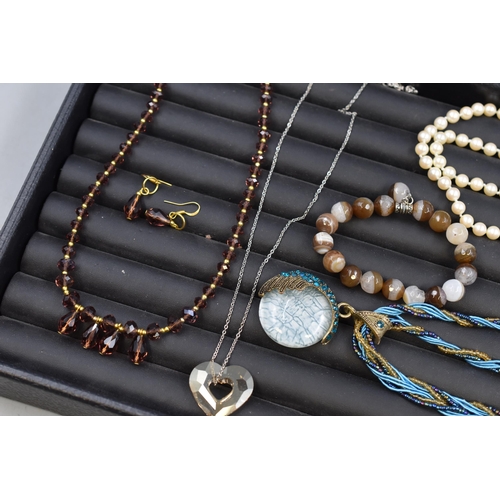 80 - Mixed Selection of Jewellery items to include Designer Smokey Necklace and Earring Set, Crystal Love... 