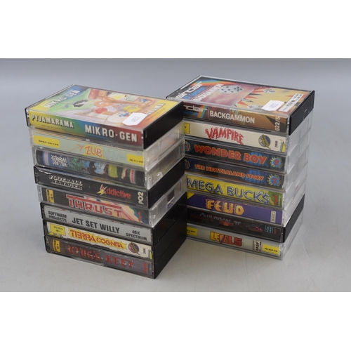 349 - Selection of 16 Spectrum 48 Games including Wonder Boy, Mega Bucks, Jet Set Willy and More