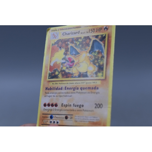 356 - Pokemon Charizard 150 HP Espin Fuego 200 Collectors Card